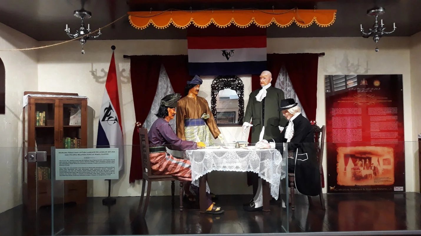 Diorama perjanjian Belanda di Muzium Naning